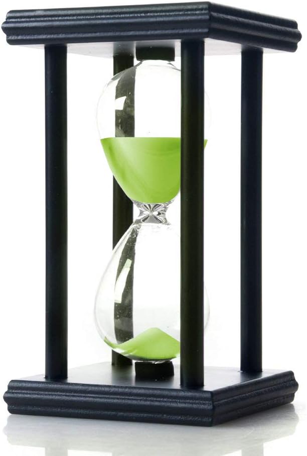 60-Minute Wood Sand Timer Hourglass | Bellaware White Decorative Timer