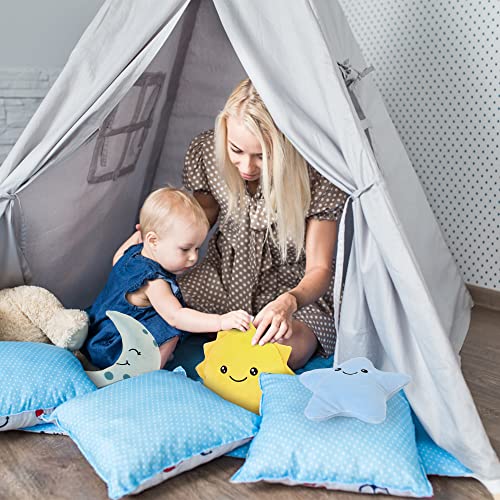 BenBen Sun Plush Toy 12 inch, Set of 3, 7 inch Stuffed Star and Moon, Cute Plushies Gift, Kids Bedroom Decorative Toy, Easter Basket Stuffers, Fun Plush Pillow for Home D?cor