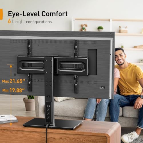 32-80 Inch TV Stand Mount with Power Outlet and Swivel - Fits Up to 99 lbs