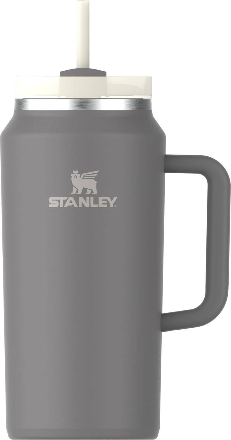 STANLEY Quencher H2.0 Tumbler - 64 oz Insulated Stainless Steel Cup with Handle & Straw | BPA-Free | Stone