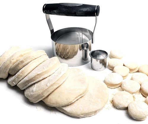 HULISEN Stainless Steel Biscuit Cutter - 3 Inch Round Design with Soft Grip Handle | Gift-Ready Packaging