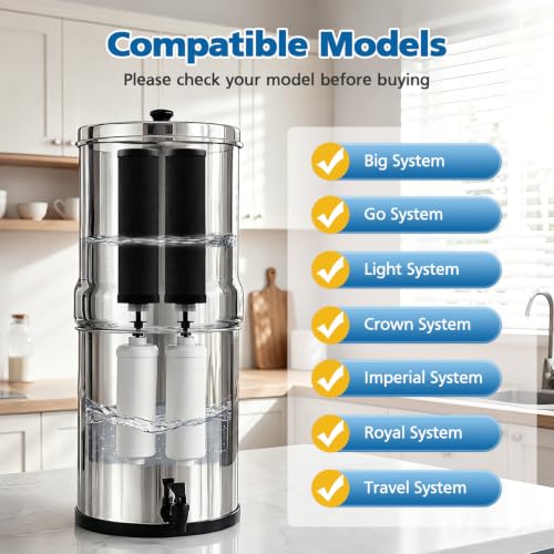 Black Water Filter Replacement for Berkey BB9-2 Gravity System - Compatible Filters