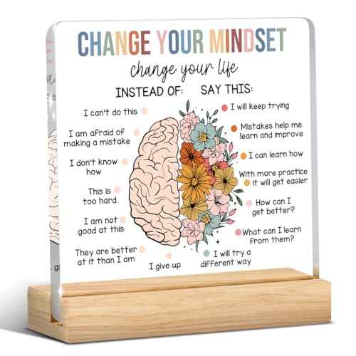 Therapy Office Decor, Mental Health Office Desk Decor, Therapist Offices Must Haves, School Counselor Gifts, Gifts for Women Counselor Psychologist Therapist, Acrylic Sign for Halloween Christmas Gift