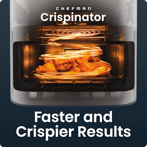Chefman 6-in-1 Air Fryer with 8 Qt Capacity - Concrete, TurboFry Pro Technology