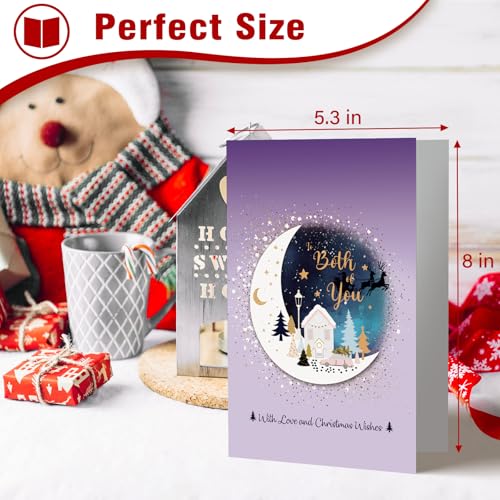 WDphouly Christmas Card for Couples - 'Both of You' Holiday Greeting Card with Envelope - WD-056