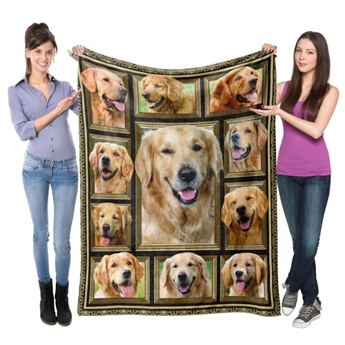 Golden Retriever Blanket for Women Men 60x80in Cozy Gift for Pets & Kids