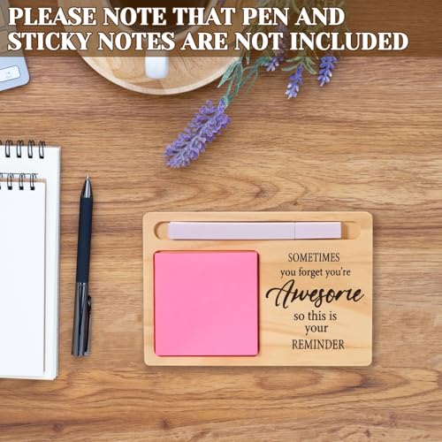 20 Pcs Employee Appreciation Gifts Sticky Note Holder - Inspirational Desk Organizer (Awesome)