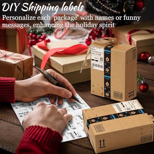 Cbloxtor 10 Pack Funny Christmas Mini Shipping Box Tree Ornaments