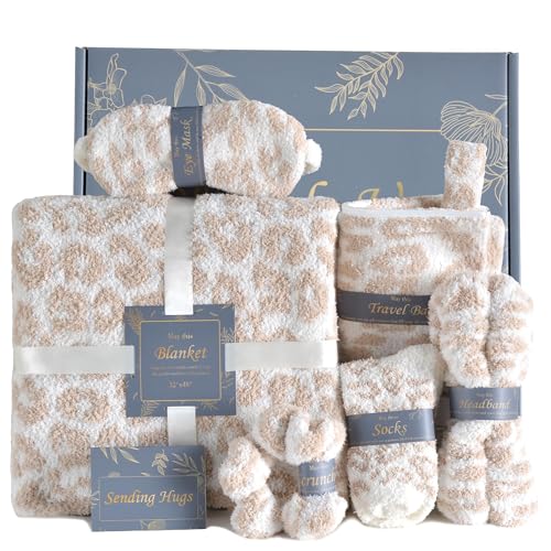 JOOJA Leopard Khaki Birthday Gift Box for Women Get Well Self Care Care Package