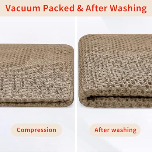 Homaxy 100% Cotton Waffle Weave Kitchen Dish Cloths, Ultra Soft Absorbent Quick Drying Dish Towels, 12 x 12 Inches, 12-Pack, Yellow
