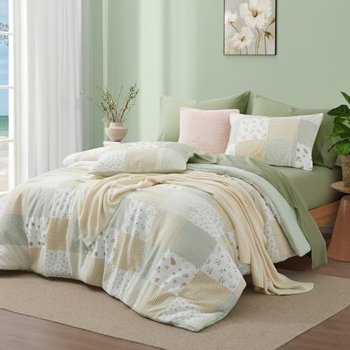 Oli Anderson King Comforter Set - 7 Pieces Bed in a Bag, Light Green