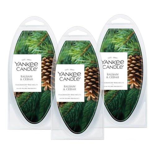Yankee Candle Balsam & Cedar Wax Melts (Pack of 3, 18 Cubes)