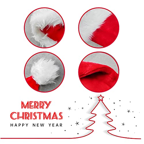 KetQue Santa Hats Adults & Kids 2-Pack LED Christmas Hats with Lights - Youth Variation