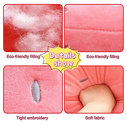 Cute Fruit Kids Pillow Stuffed Strawberry Plush Pillows Super Soft Girls Pillows Cushion Seat for Kids Toys (Pink,13.7''/35cm)1 Count (Pack of 1)