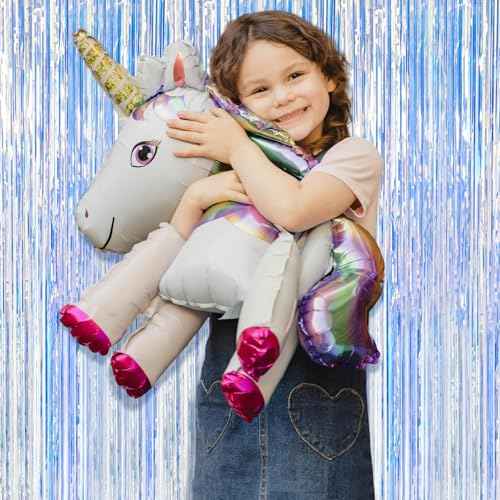 2 Pack Iridescent Party Backdrop Decorations Tinsel Curtain Birthday Decorations Foil Fringe Photo Booth Streamer Backdrop Iridescent Theme Christmas Bachelorette Graduation Party Decorations