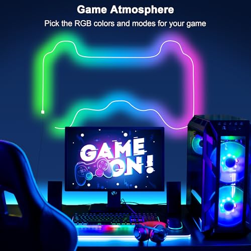 66Ft RGB LED Neon Rope Lights for Indoor & Outdoor Home Decor - App & Remote Control
