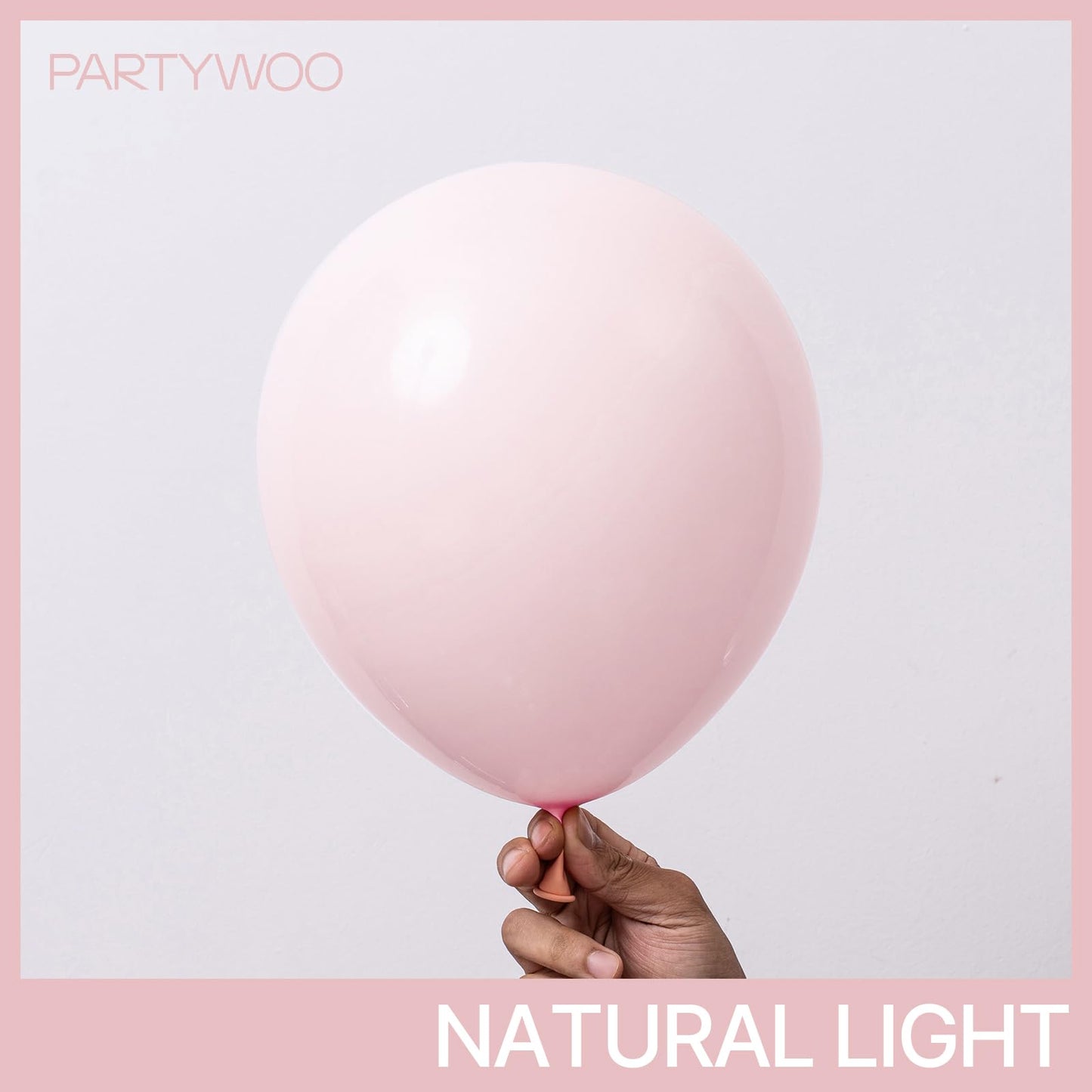PartyWoo Pale Pink Balloons 100pcs 12 Inch Light Pastel Baby Pink Latex Helium Balloons for Birthday Engagement Bachelorette Baby Shower Easter Princess Butterfly Theme Party Decorations Pink-Q01