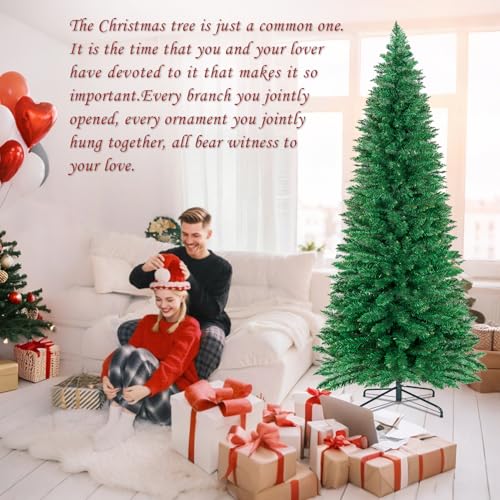 ININ 6FT Slim Pencil Christmas Tree - Artificial Tall Skinny Xmas Tree, 400 Tips
