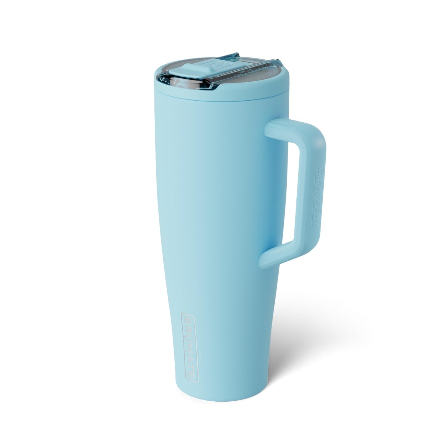 BrüMate Era Flip 40oz Tumbler with 100% Leakproof Covered Straw Lid | Hygienic Covered Straw | Insulated Stainless Steel Water Bottle with Handle | Cup Holder Friendly | BPA-Free (Glacier)