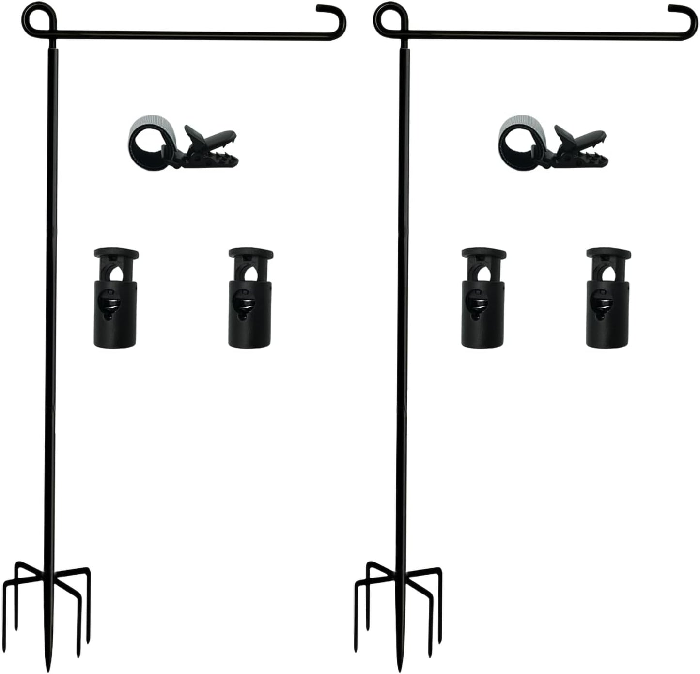 Skiennix Garden Flag Stand | 39-Inch Holder with 5-Prong Base & Anti-Wind Clip for 12x18 Flags