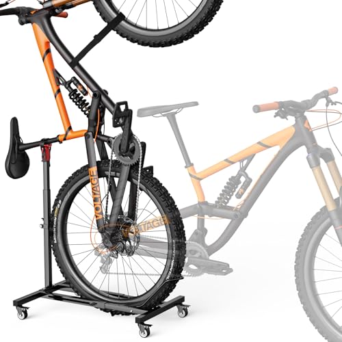 Housolution 1 Pack Vertical Bike Stand with Wheels - No Drilling, Fits Bikes Up to 29"