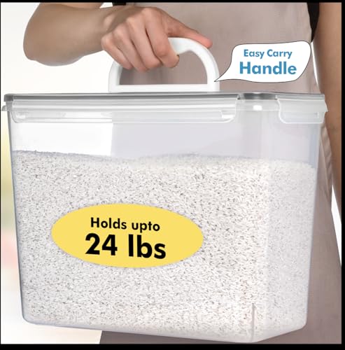 Large Food Storage Containers with Lids - Black, 11L, Airtight & BPA-Free - Set of 2