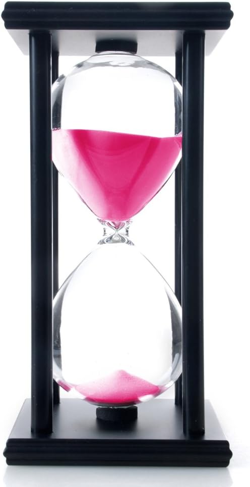 60-Minute Wood Sand Timer Hourglass | Bellaware White Decorative Timer