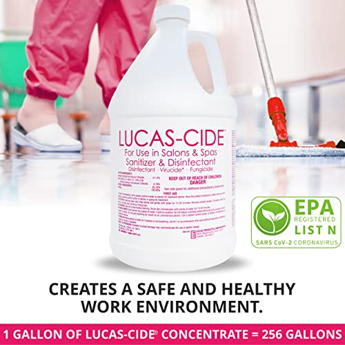 LUCAS-CIDE Salon & Spa Disinfectant, Hospital Grade EPA, 1 Gallon