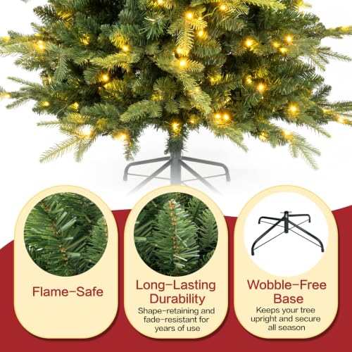 5ft Pre-Lit Aspen Fir Artificial Christmas Tree - Slim Pencil Xmas Tree