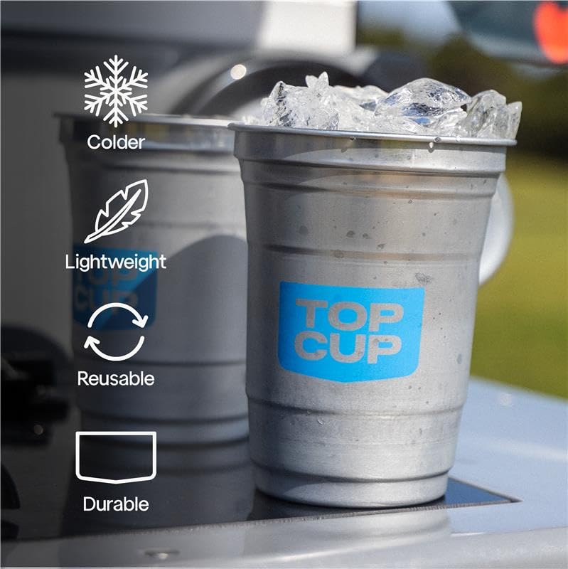 Top Cup Aluminum Party Cups, Stealth Design, 12oz, 50 Count