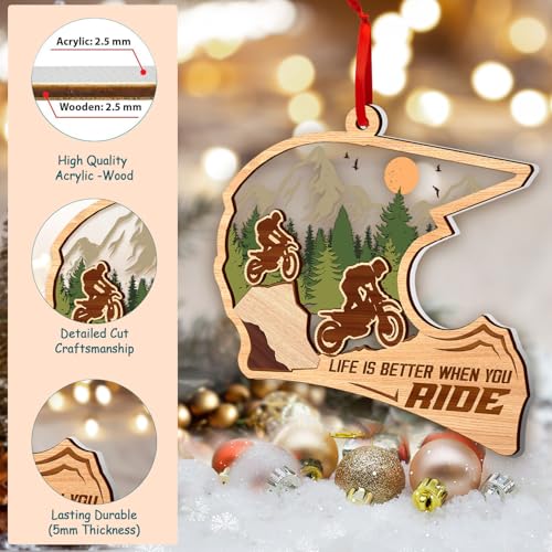 Couple Fox Motocross Christmas Dirt Bike Ornament - Christmas Tree Decor 2026