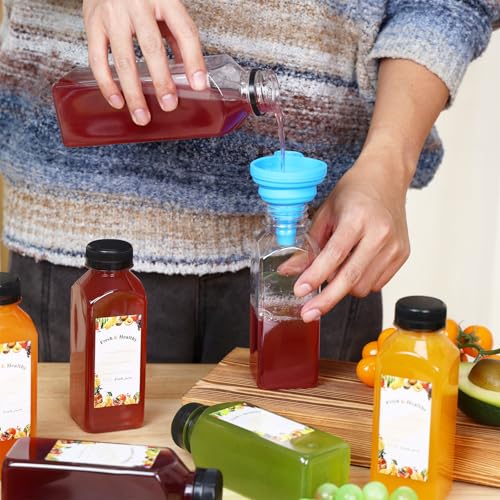 12oz Juice Bottles with Leak-Proof Caps - 144 Pack Food Grade PET Containers