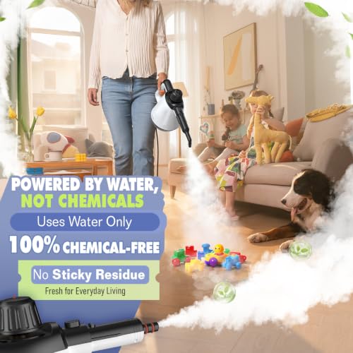 Handheld Steam Cleaner with 13 Accessories - White, Chemical-Free Multi-Surface Cleaner
