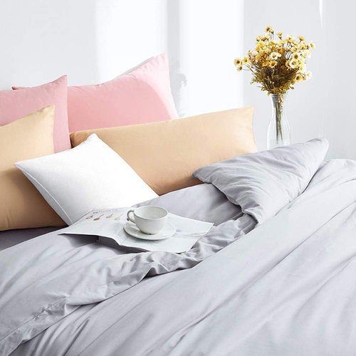 FLXXIE Pillow Cases - Soft Microfiber Queen Pillow Covers with Envelope Closure | 2-Piece Set, 20x30, Light Taupe
