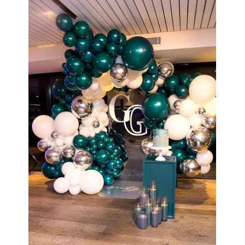Dark Green Balloons 12 Inch ? 24pcs Green Latex Party Balloon for Safari Birthday, Chritmas, Baby Shower, Forest Theme Party Decorations, Perfect for Small Gatherings, Dorms, Budget Events