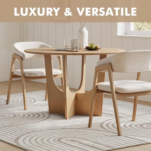 Beige 6x9 Area Rug with Textured High-Low Tufted Design - Modern Geometric, Washable, Non-Slip Backing