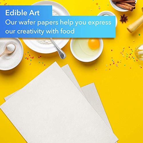 Edible Wafer Paper Sheets for Cake Decorating 8x11 Inch - 100 Pack