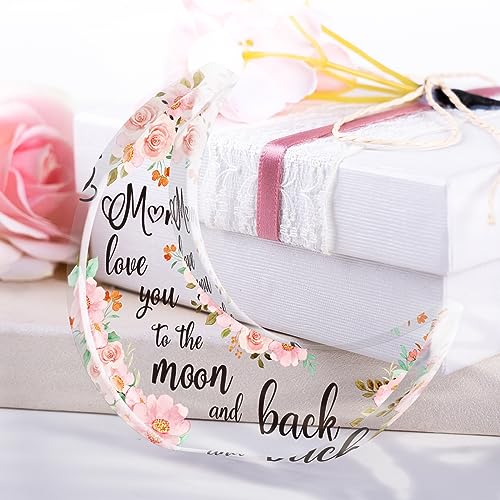 Einanmut Mom Moon Acrylic Plaque Gift - Special Gifts for Mom