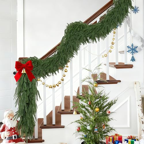 Palonu 4 Pack 5Ft Artificial Norfolk Garland Fake Christmas Greenery for Indoor Outdoor Holiday Decor