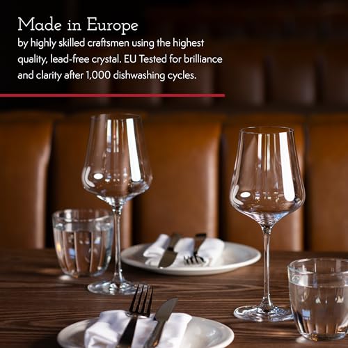 Gabriel-Glas StandArt Crystal Wine Glasses Set of 2 – Premium Lead-Free 16 oz for Red & White Wine