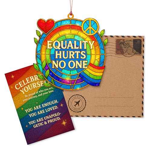 LGBTQ Equality Hurts No One Pride Gifts with story card and envelope, Pride Accessories, Rainbow Decorations, LGBTQ Pride Party Decorations