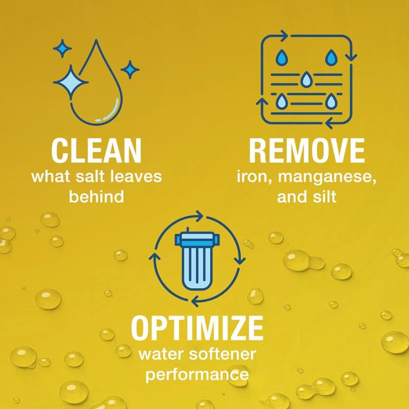 Water Softener Cleaner Liquid Refill 1 Gallon Pack of 3 - Restores Efficiency
