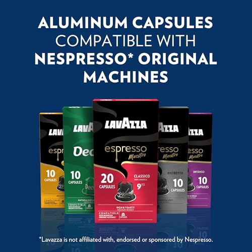 Lavazza Espresso Variety Pack 60 Capsules - Compatible with Nespresso Original Machines, 10 Count Pack of 6