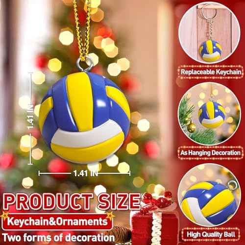 Volleyball Ornament Volleyball Gifts for Teen Girls Players Birthday Keepsake for Christmas Tree Decorations