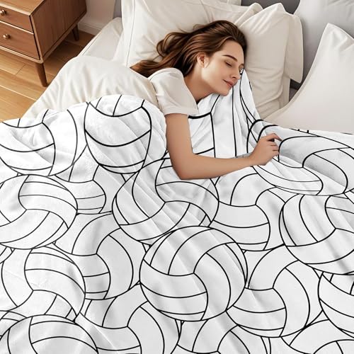 Volleyball Blanket Gifts for Teen Girls Ultra Soft Flannel Volleyball Throw Blanket Volleyballs Lovers Decorations Stuff 50"x40"