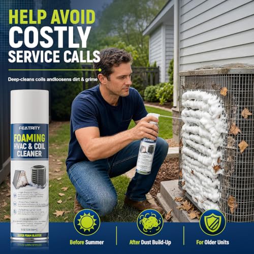 Featrity 3-Pack 19 Fl Oz Foaming AC Coil Cleaner for Condenser & Evaporator