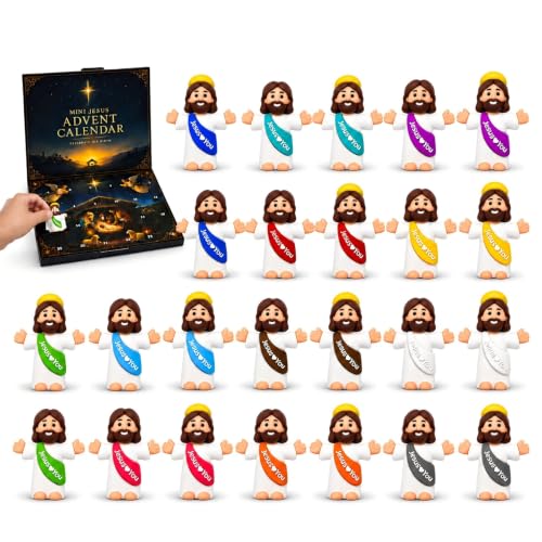 Mini Jesus Advent Calendar 2026,24 Day Christmas Countdown with 24