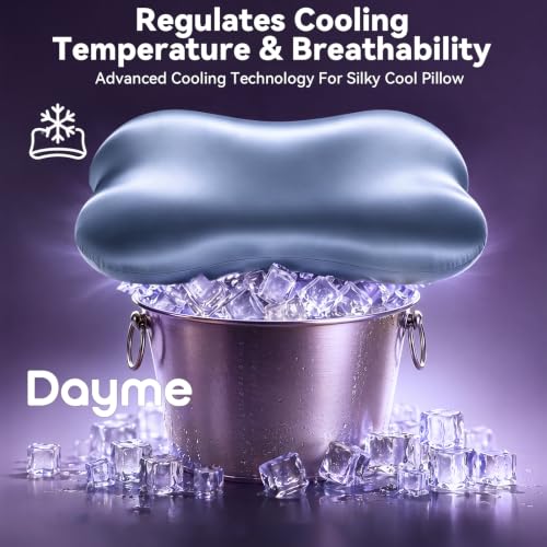 Dayme Cooling Cervical Neck Pillow - Contour Memory Foam, Blue