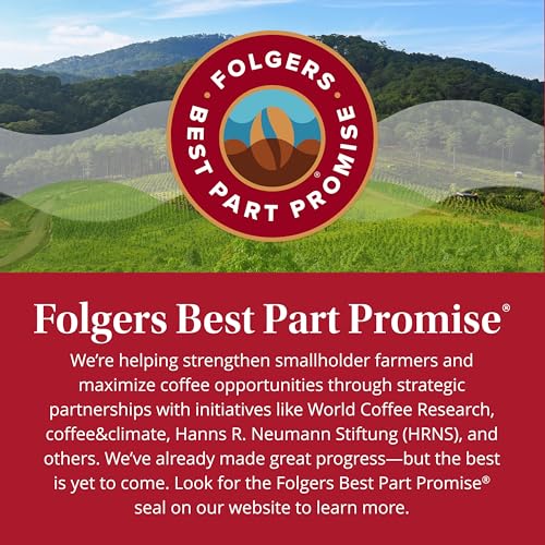 Folgers Half Caff Medium Roast Coffee K-Cup Pods - Pack of 6 (12 Count Each)