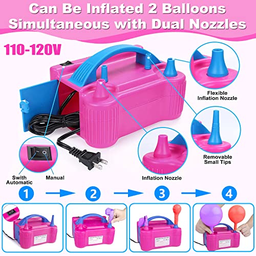 10 ft Balloon Arch Kit with Electric Pump, 100 Balloons & Adjustable Stand for Weddings & Parties